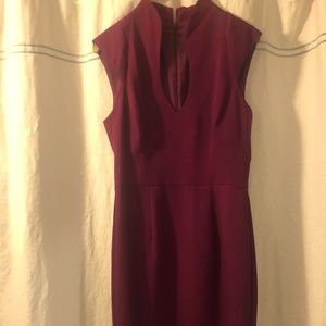 Blackhalo sleeveless, column ruby dress S8